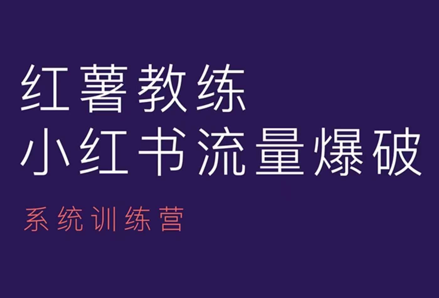 红薯教练-小红书内容运营课，小红书运营学习终点站-策里行间
