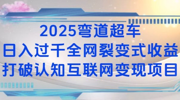 2025弯道超车日入过K全网裂变式收益打破认知互联网变现项目【揭秘】-策里行间