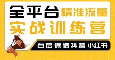 全平台精准流量实战训练营，百度微信抖音小红书SEO引流教程-策里行间