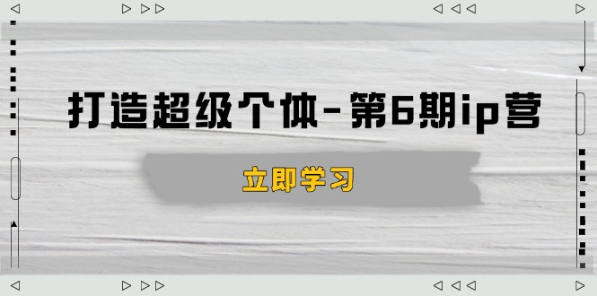 打造 超级个体-第6期ip营：商业认知,产品设计,成交演练,解决知识变现难题-策里行间