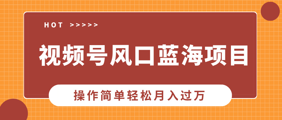 视频号风口蓝海项目，中老年人的流量密码，操作简单轻松月入过万-策里行间