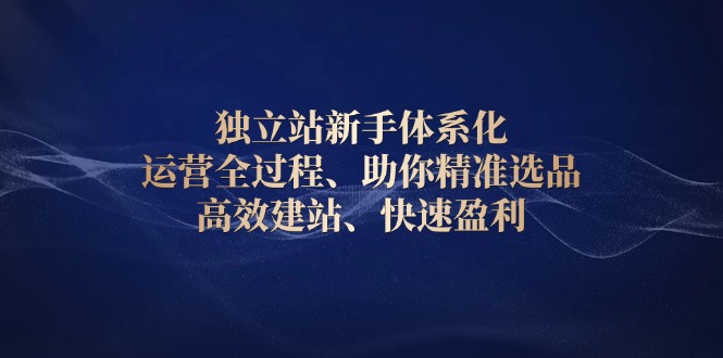 独立站新手体系化 运营全过程，助你精准选品、高效建站、快速盈利-策里行间