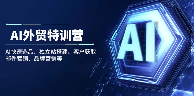 AI外贸特训营：AI快速选品、独立站搭建、客户获取、邮件营销、品牌营销等-策里行间