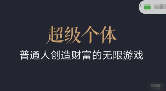超级个体2024-2025翻盘指南，普通人创造财富的无限游戏-策里行间