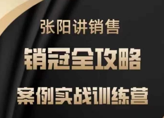张阳讲销售实战训练营，​案例实战训练，销冠全攻略-策里行间