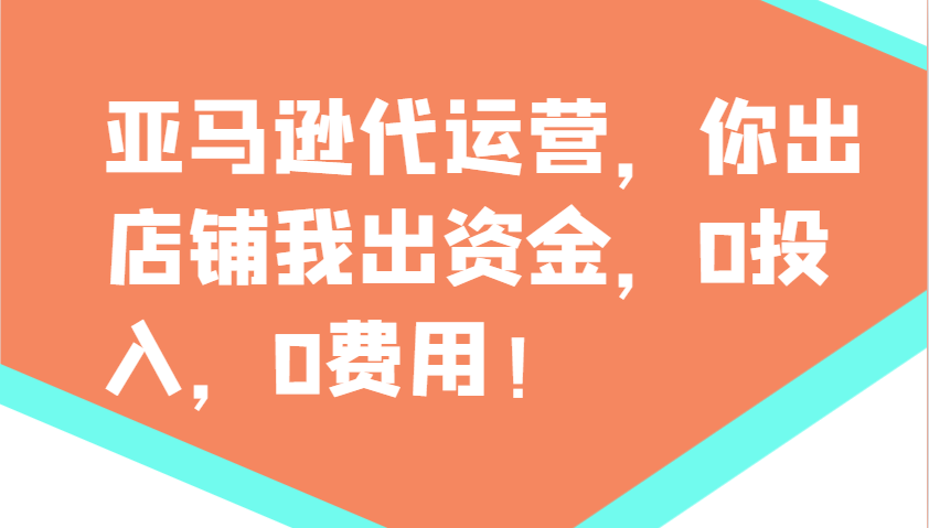 亚马逊代运营，你出店铺我出资金，0投入，0费用，无责任每天300分红，赢亏我承担-策里行间