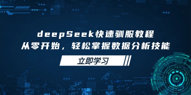 deepSeek快速驯服教程，从零开始，轻松掌握数据分析技能-策里行间