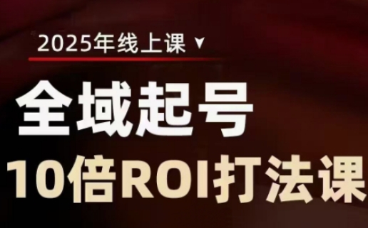 2025全域起号10倍ROI打法课，助你提升直播间的投资回报率-策里行间