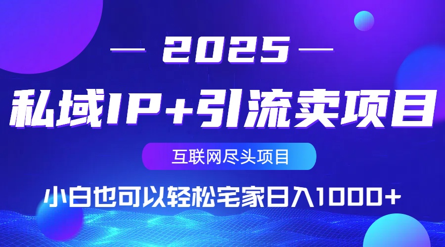 私域IP+引流卖项目，小白也可以做到轻松宅家日入1000+-策里行间