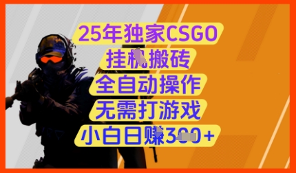 25年独家CSGO挂G搬砖，全自动操作，无需打游戏，小白日入3张+【揭秘】-策里行间