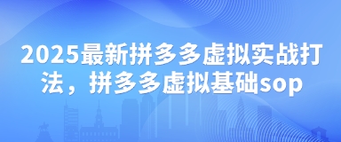 2025最新拼多多虚拟实战打法，拼多多虚拟基础sop-策里行间