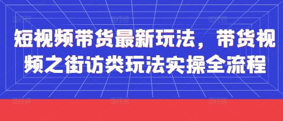 短视频带货最新玩法，带货视频之街访类玩法实操全流程-策里行间