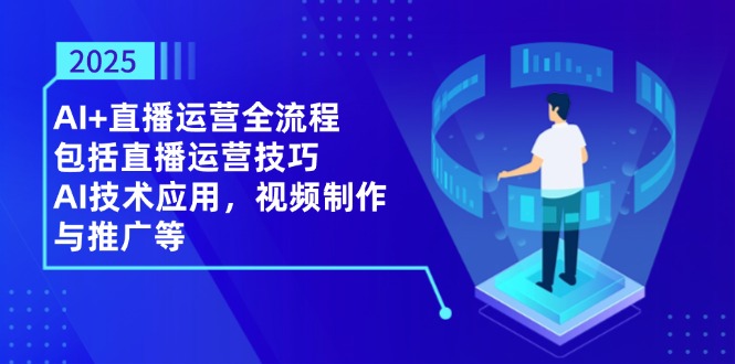 2025AI+直播运营全流程，包括直播运营技巧，AI技术应用，视频制作与推广等-策里行间