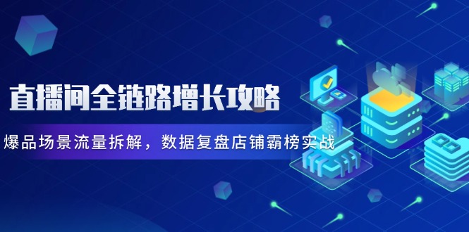 直播间全链路增长攻略，爆品场景流量拆解，数据复盘店铺霸榜实战-策里行间