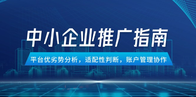 中小企业竞价推广指南，平台优劣势分析，适配性判断，账户管理协作-策里行间