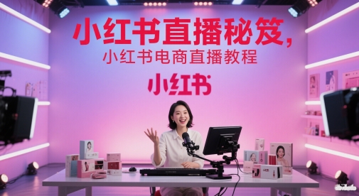 小红书直播秘笈，小红书电商直播教程-策里行间