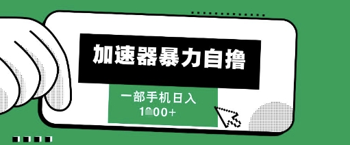 205新风口，加速器暴力自撸，单机日入1k+【揭秘】-策里行间