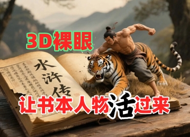 书本人物裸眼3D视频，新的玩法，流量超猛，保姆级教程-策里行间