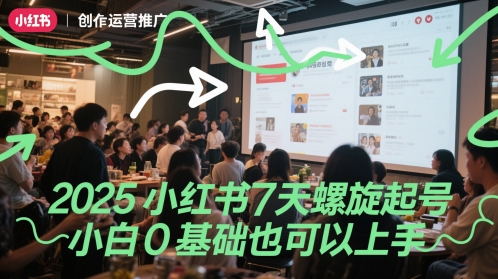 2025小红书7天螺旋起号，小白0基础也可以上手-策里行间