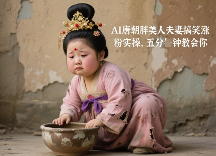 AI唐朝胖美人夫妻搞笑涨粉实操，五分钟教会你-策里行间
