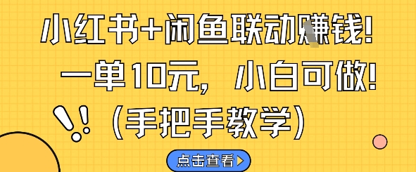 小红书+闲鱼联动挣钱，一单10元，小白可做-策里行间