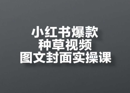 小红书爆款种草视频图文封面实操课，​开店、选品、引流、变现全流程-策里行间