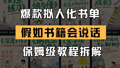 最新爆款拟人化书单玩法，假如书籍会说话，保姆级教程-策里行间