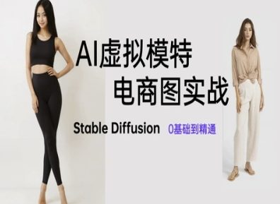 AI虚拟模特电商图实战，AI绘画Stable Diffusion 0基础到精通-策里行间