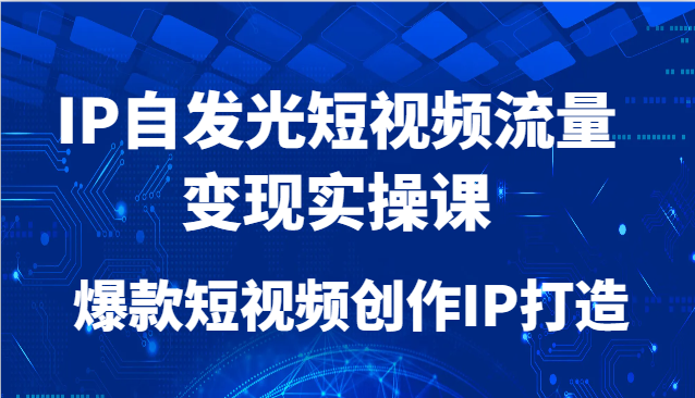 IP自发光短视频流量变现实操课，爆款短视频创作IP打造-策里行间