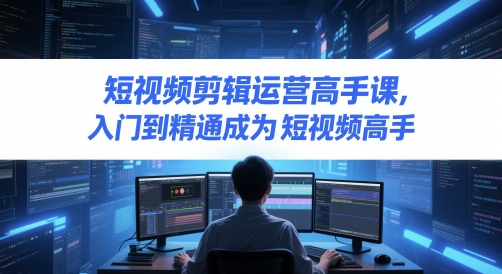短视频剪辑运营高手课，入门到精通成为短视频高手-策里行间