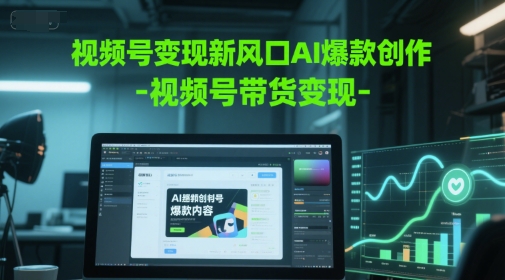 视频号变现新风口AI爆款创作-视频号带货变现-策里行间