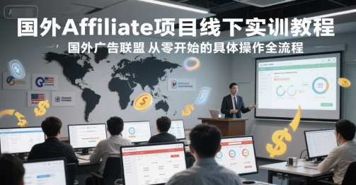 国外Affiliate项目线下实训教程，国外广告联盟从零开始的具体操作全流程-策里行间