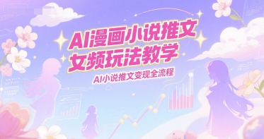 AI漫画小说推文女频玩法教学，AI小说推文变现全流程-策里行间