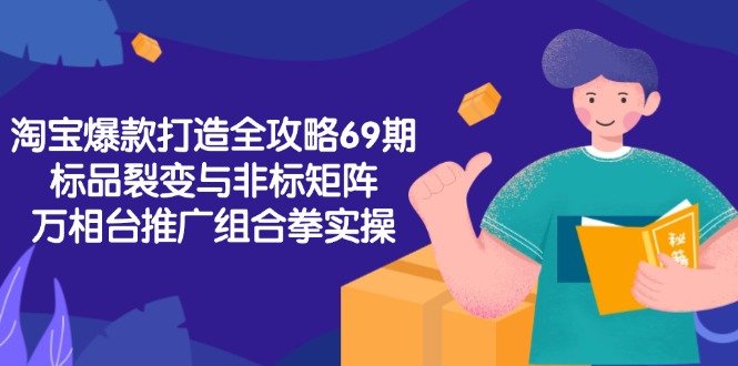 淘宝爆款打造全攻略-69期，标品裂变与非标矩阵，万相台推广组合拳实操-策里行间
