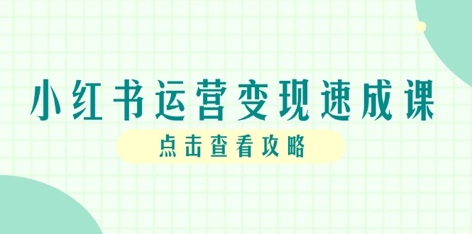 小红书运营变现速成课，账号搭建到暴力起号，个人IP全流程指南-策里行间