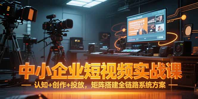 中小企业短视频实战课，认知+创作+投放，矩阵搭建全链路系统方案-策里行间