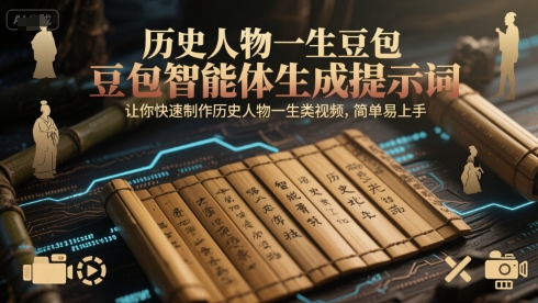 历史人物一生豆包智能体生成提示词，让你快速制作历史人物一生类视频，简单易上手-策里行间