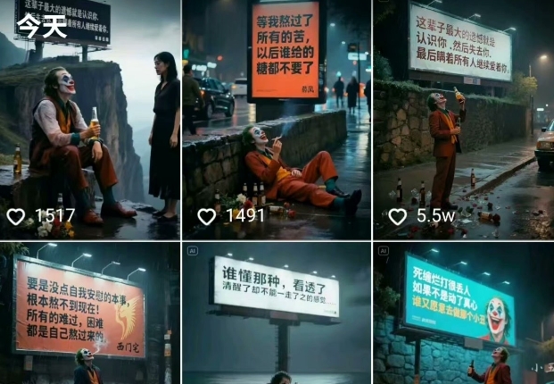 一条视频竟然15W赞！用AI制作小丑自嘲扎心文案视频，当下非常火爆的短视频流量神器-策里行间