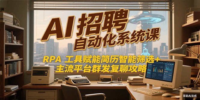 AI招聘自动化系统课，RPA工具赋能简历智能筛选+主流平台群发复聊全攻略-策里行间