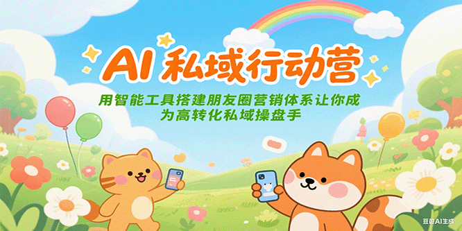 AI私域行动营：用智能工具搭建朋友圈营销体系让你成为高转化私域操盘手-策里行间