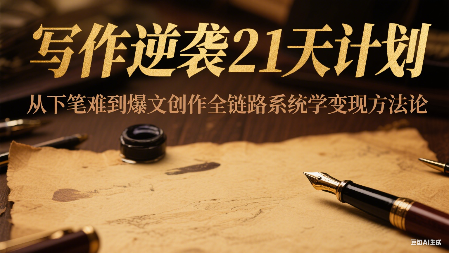 写作逆袭21天计划：从下笔难到爆文创作全链路系统学变现方法论-策里行间