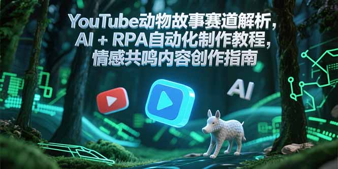 YouTube动物故事赛道解析，AI+RPA自动化制作教程，情感共鸣内容创作指南-策里行间