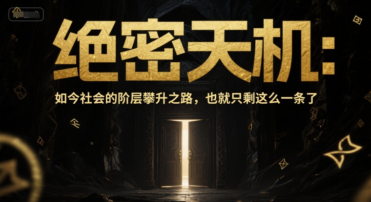 付费文章：绝密天机：如今社会的阶层攀升之路，也就只剩这么一条了-策里行间
