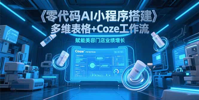 零代码AI小程序搭建，多维表格+Coze工作流，赋能美容门店业绩增长-策里行间