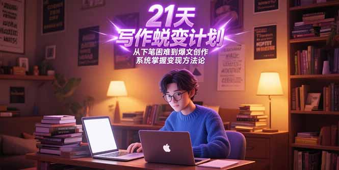 21天写作蜕变计划，从下笔困难到爆文创作，系统掌握变现方法论-策里行间