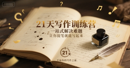 21天写作训练营，​一站式解决难题，让你提笔就能写起来-策里行间