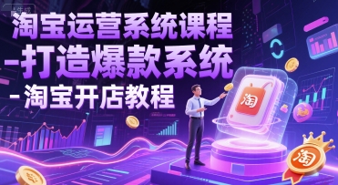 淘宝运营系统课程-打造爆款系统-淘宝开店教程-策里行间