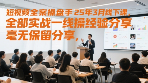 短视频全案操盘手25年3月线下课，全部实战一线操盘手经验分享，毫无保留分享，全是干货-策里行间