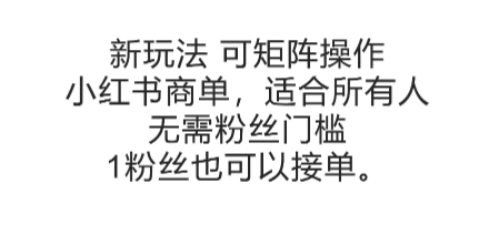 可矩阵操作，小红书商单新玩法，适合所有人，无需粉丝门槛，1粉丝也可以接单-策里行间