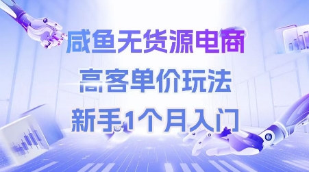 咸鱼无货源电商，高客单价玩法，新手1个月入门-策里行间